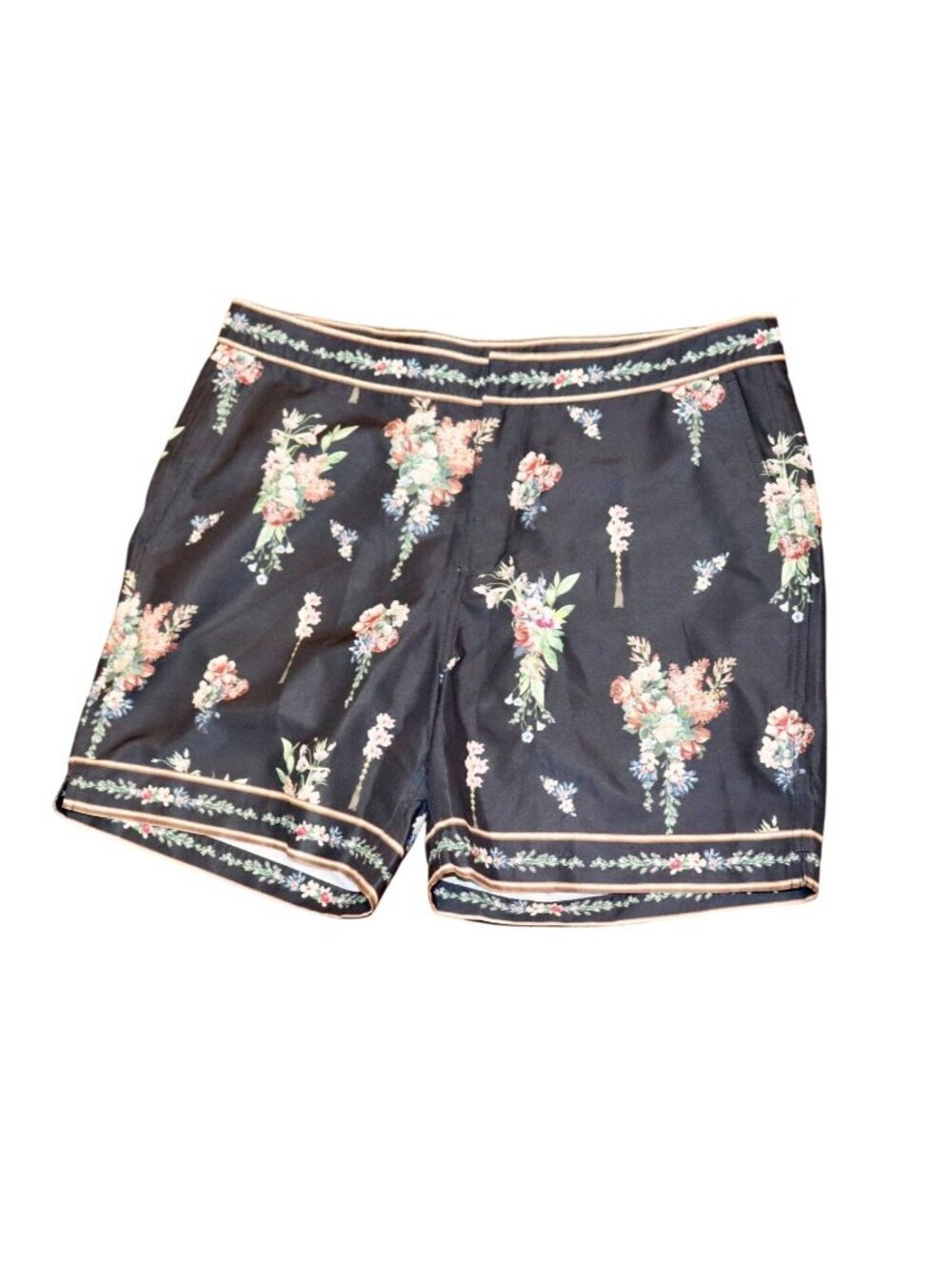 Camilla Men's Noble Endeavours Floral-print Swim Shorts, Medium NWT